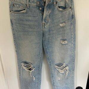 Distressed Light Blue Jeans